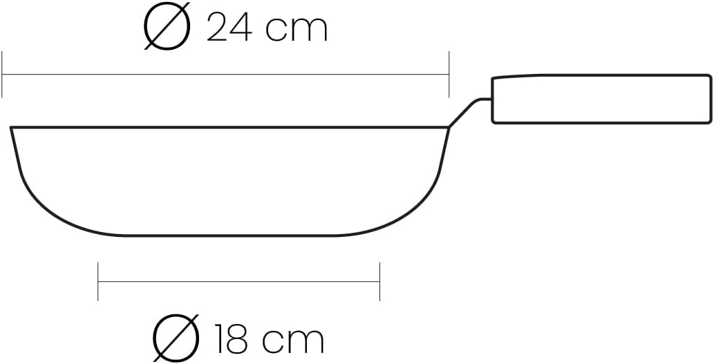 IBILI - Pfanne Titan, 24 cm, Aluminiumdruckguss, Anti-Haft, geeignet für Induktion 240 x 102 x cm, 2