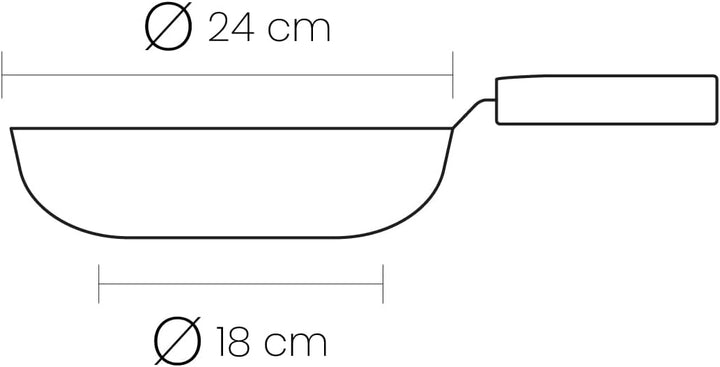 IBILI - Pfanne Titan, 24 cm, Aluminiumdruckguss, Anti-Haft, geeignet für Induktion 240 x 102 x cm, 2
