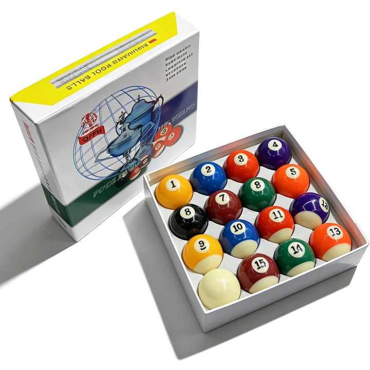 BORDEAG Billardkugeln Set, 16 Stück 57,2mm Billiard Pool Balls, Hochwertiges Billardkugeln Set, Phen