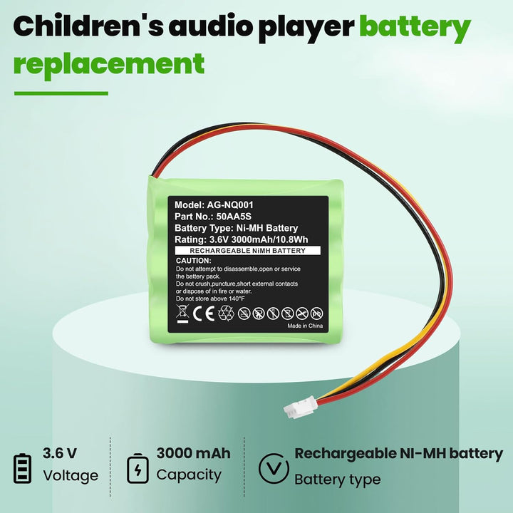3000mAh 50AA5S Akku für Toniebox Tonie Box Lautsprecher Ersatzteilnummer 50AA5S