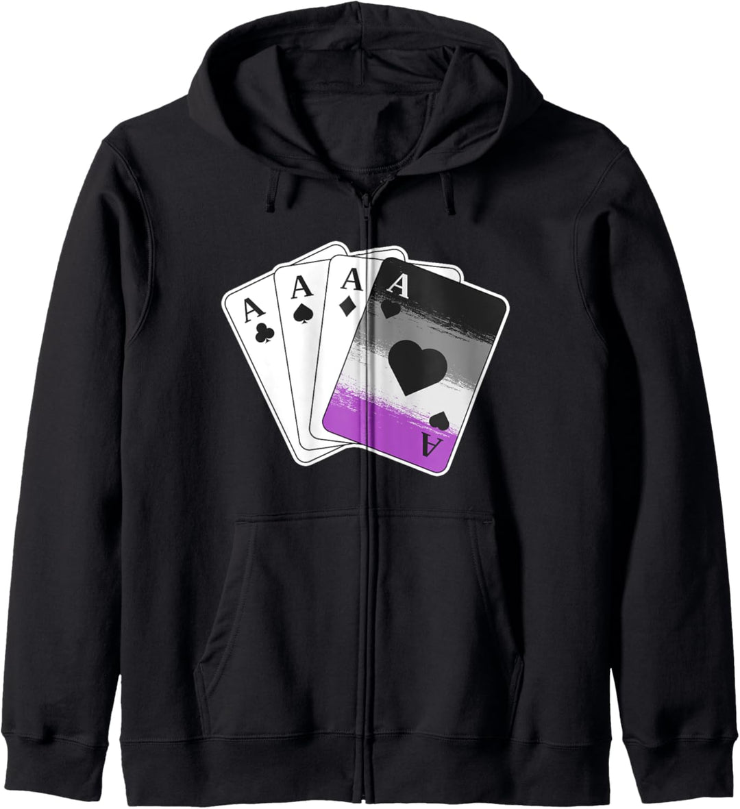 Ace Asexual Pride Gifts Playing Card LGBTQ Pride Stuff Flag Kapuzenjacke