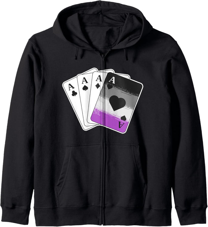 Ace Asexual Pride Gifts Playing Card LGBTQ Pride Stuff Flag Kapuzenjacke