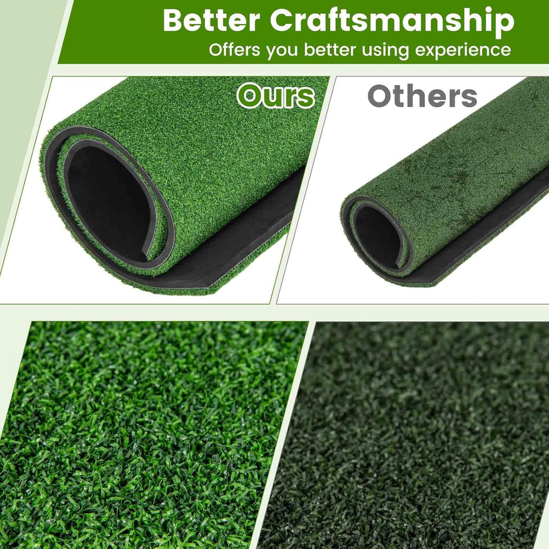LIFEZEAL Golf Abschlagmatte inklusive Gummi Tee, Golf Matte zusammenrollen, Golf Abschlagmatte mit 6