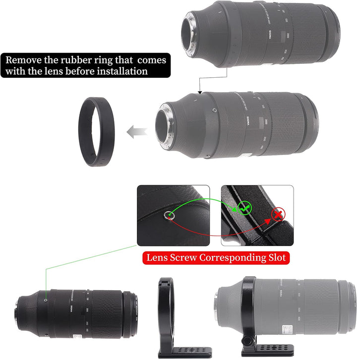 Hersmay Metall Objektiv Stativschelle für Sigma 100-400 F5-6.3 DG DN OS Objektiv für Sony E Mount Ar