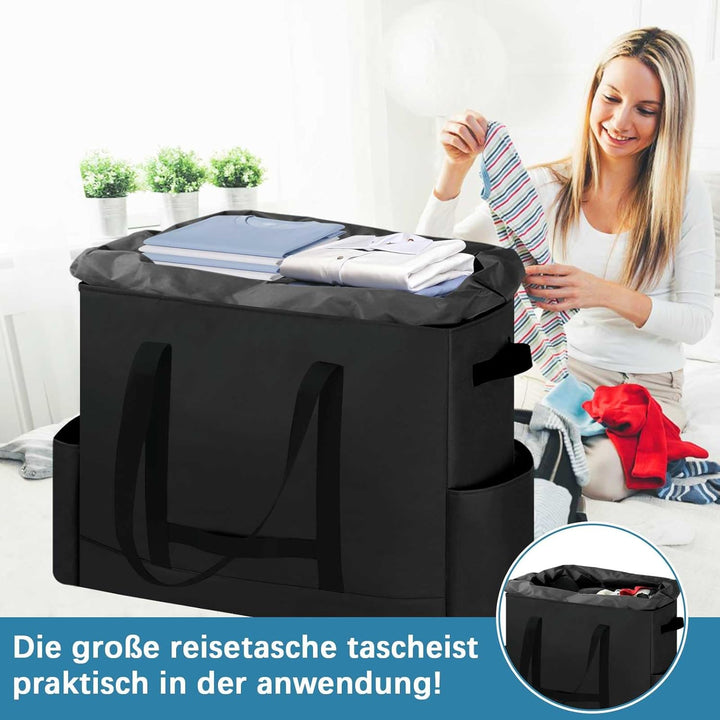 Extra Grosse Reisetasche, Erweiterbare Wasserdicht Reisetasche, Heavy Duty Tragetasche mit verstärkt