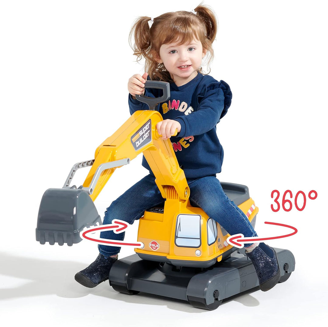 Falk Edel Sandbagger Power Shift Sitzbagger mit Rädern Falk - 100 – Fahrrad und Fahrzeug für Kinder