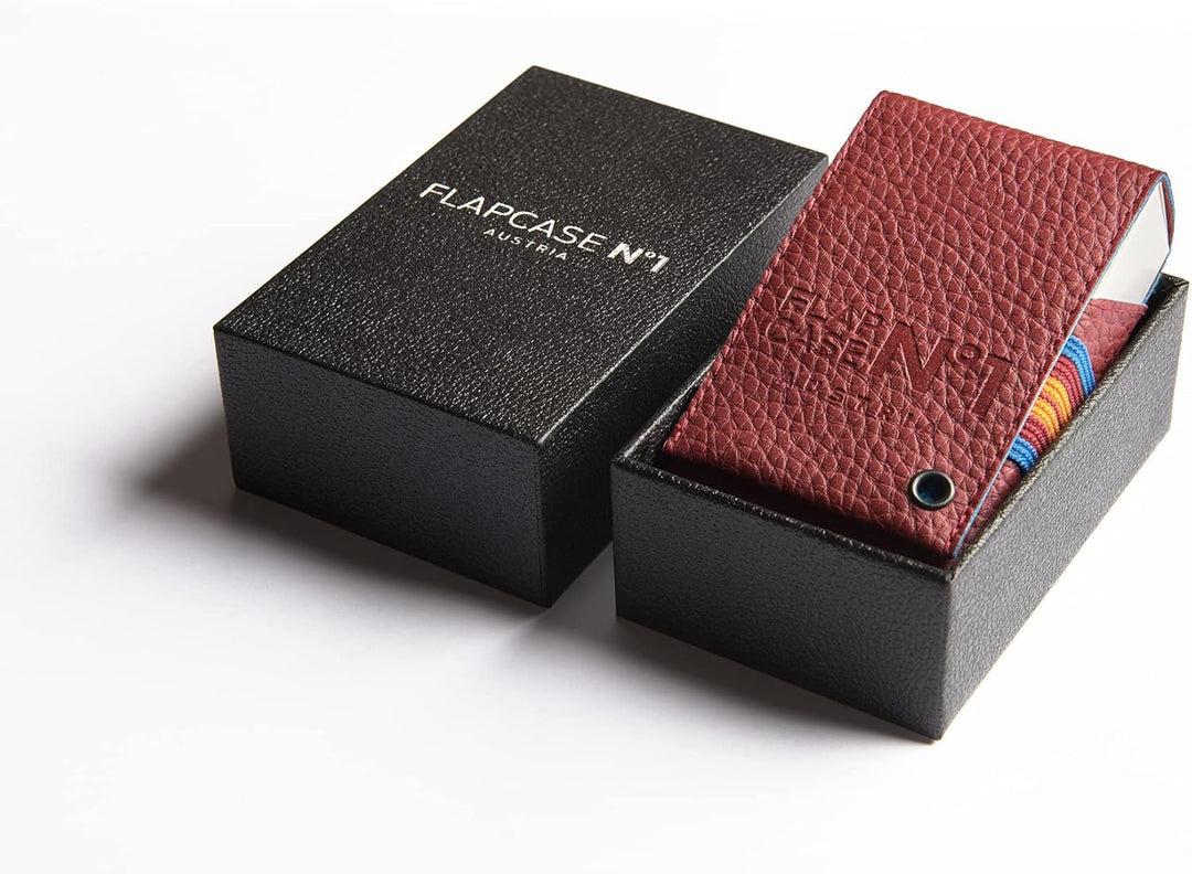 FLAPCASE N°1 • RUGBY • Designer Zigarettenetui, Made in Austria, Gummiband, Leder vegan Zigarettenbo