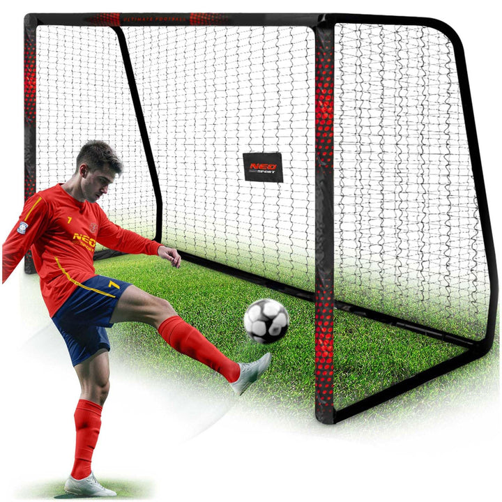 Neo-Sport Fussballtor Fussball Tor für Kinder und Erwachsene Mit Schutzhülle 300 x 200 x 120 cm Schw
