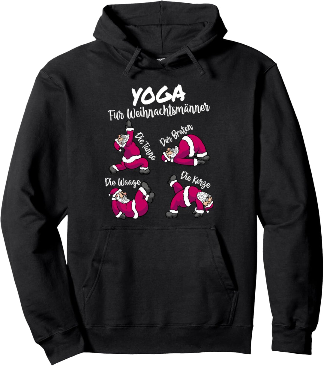 Lustiges Yoga für Weihnachtsmann Meditieren Weihnachten Pullover Hoodie