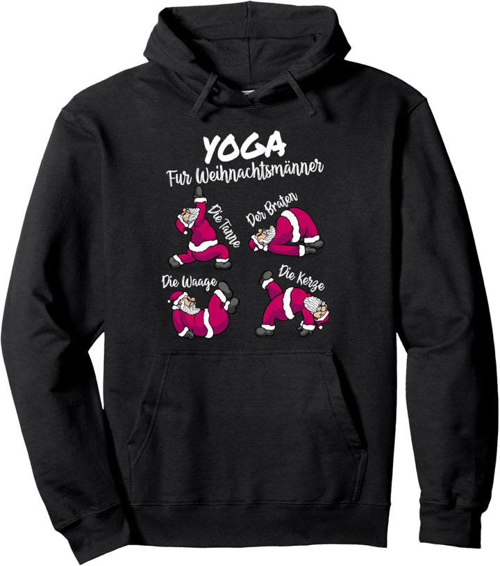 Lustiges Yoga für Weihnachtsmann Meditieren Weihnachten Pullover Hoodie
