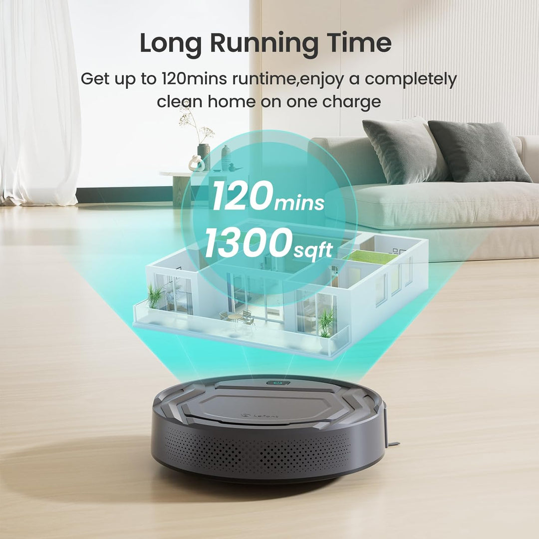 Lefant Saugroboter, Superschlank WLAN Roboterstaubsauger, Kompatibel mit Alexa Sprachsteuerung, Stau