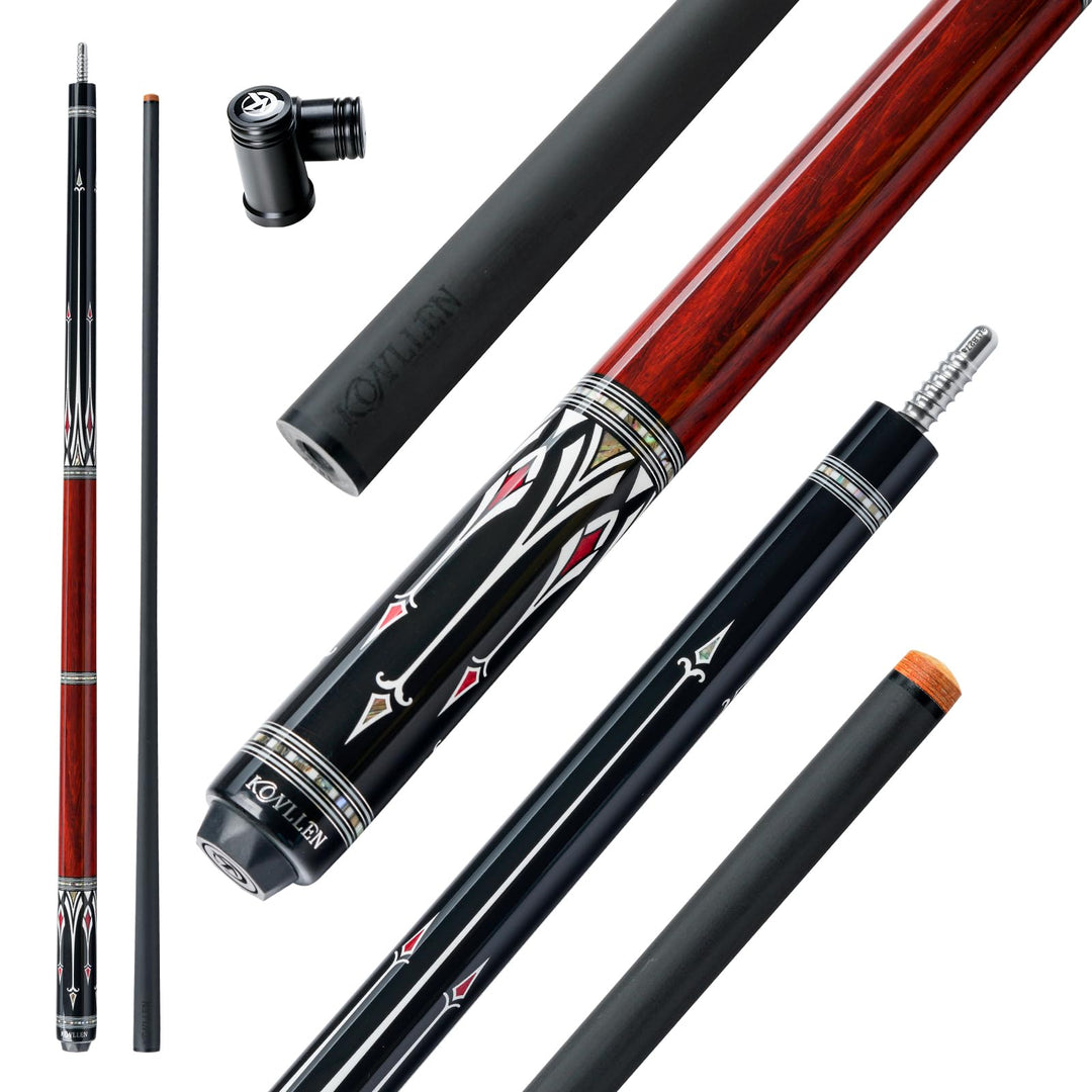 KONLLEN Billardqueue-Stick aus Karbonfaser, niedrige Ablenkung, handgefertigt, Inlay, ultraglatt, pr