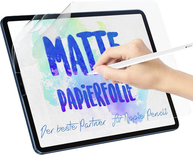 3 Stück Papier Folie Kompatibel mit iPad Pro 9,7 Zoll (2018/2017, 6/5Generation) & iPad Air 2/1, Mat