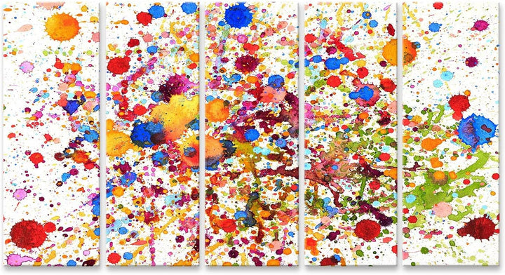 islandburner Bild auf Leinwand Bunte Lebendige Wasser Farbe Splash Kunst Abstrakt Bilder Wandbilder