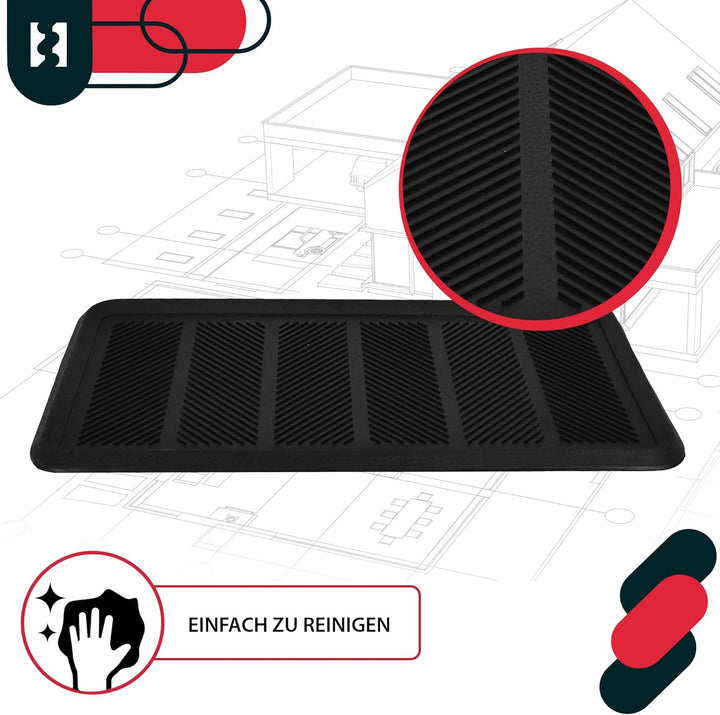 KOTARBAU® 3er Set Schuhabtropfschale - 40 x 80 cm - Abtropfmatte für Schuhe - Schuhablage für Herbst