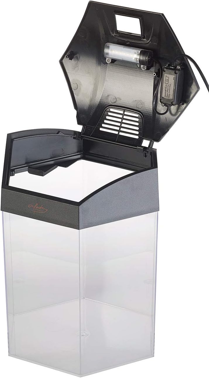 infactory Nano Aquarium: Beleuchtetes Panorama-Aquarium Hexagon, Komplett-Set, 19 l (Panorama Aquari
