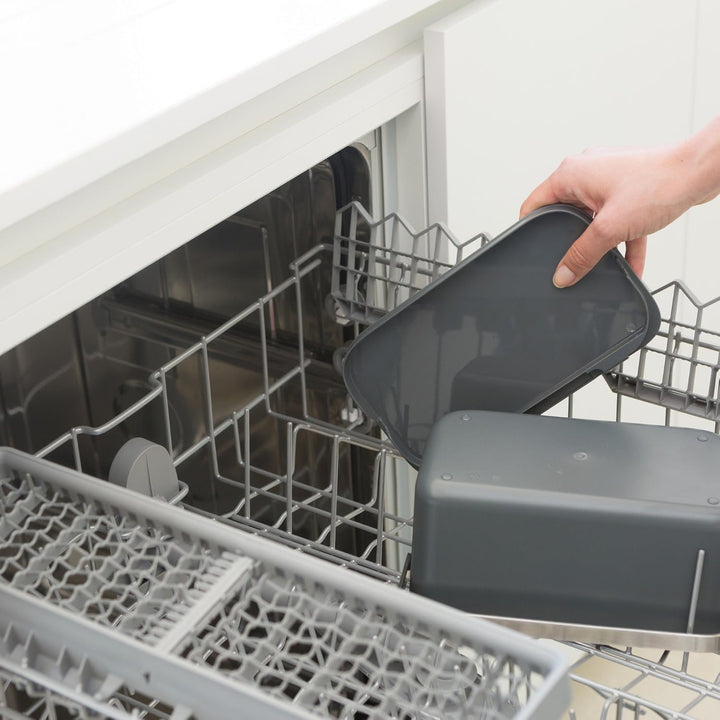 Brabantia Abfalleimer, Kunststoff/Edelstahl, Dunkelgrau, 22 x 13 x 11 cm, 1 Einheiten Dark Grey, Dar