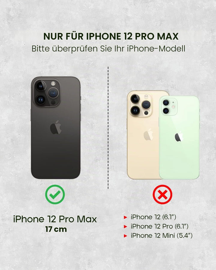 Porter Riley - Lederhülle für iPhone 12 Pro Max (6.7"). Premium Echtleder Standhülle/Ledertasche/Bri