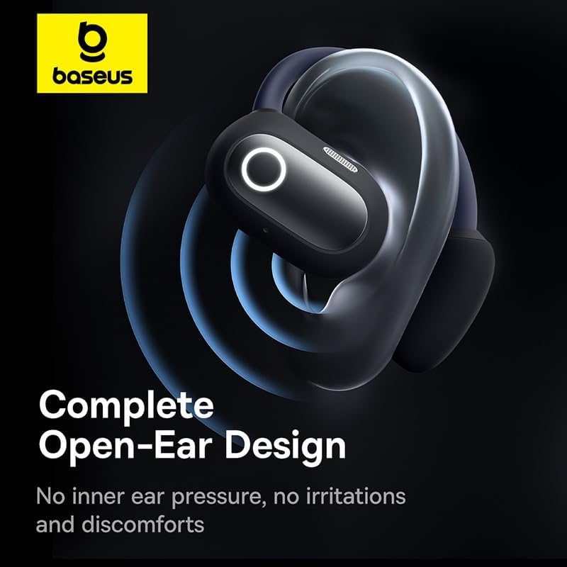 Baseus Eli Sport 1 Open-Ear TWS Auriculares Inalámbricos Abiertos Con Escuche de Carga Negros