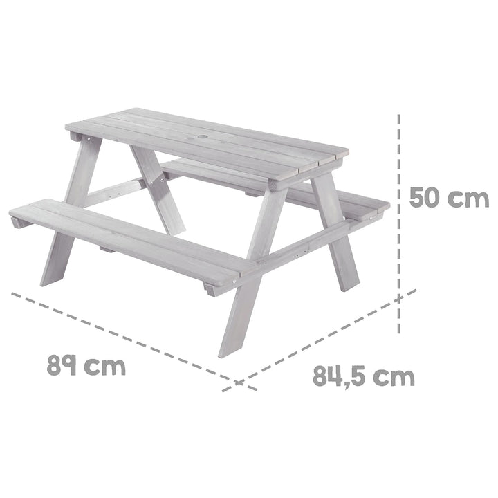 roba Kinder Outdoor+ Sitzgruppe inkl. Sitzkissen - Picknick for 4 - Garten Sitzgarnitur aus wetterfe