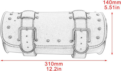 HDBUBALUS Universal-Motorrad-Lenker-Werkzeugtasche für Vorderradgabel, Rollaufbewahrung, Sissy-Bar,