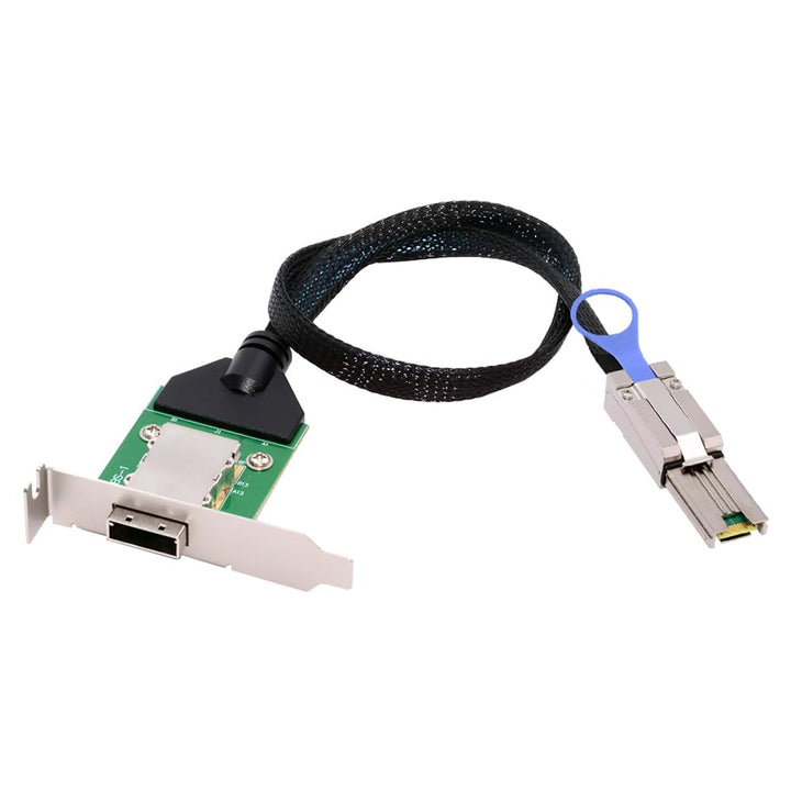 NFHK Externes Mini-SAS-Verlängerungskabel SFF-8088-Stecker auf SFF-8088-Buchse, PCBA mit Low-Profile