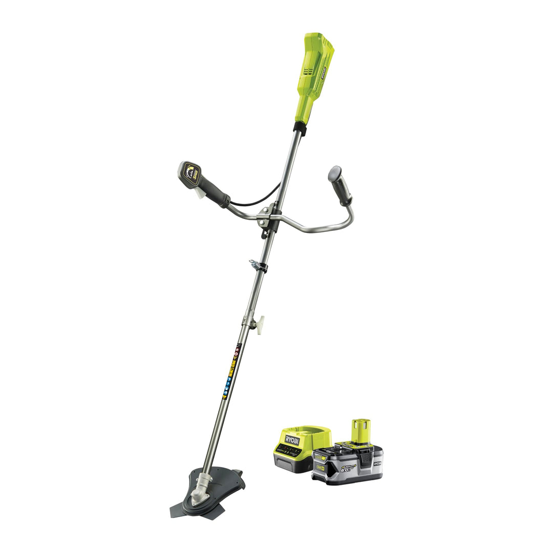 Ryobi Akku Rasentrimmer (Sense mit Akku 4,0 Ah 18V, Schnittbreite 30 cm, mit Ladegerät, Multifunktio
