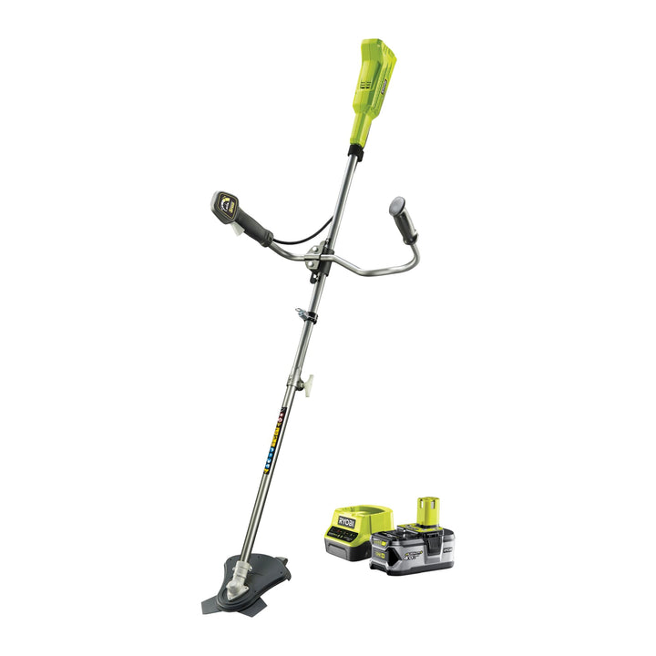 Ryobi Akku Rasentrimmer (Sense mit Akku 4,0 Ah 18V, Schnittbreite 30 cm, mit Ladegerät, Multifunktio