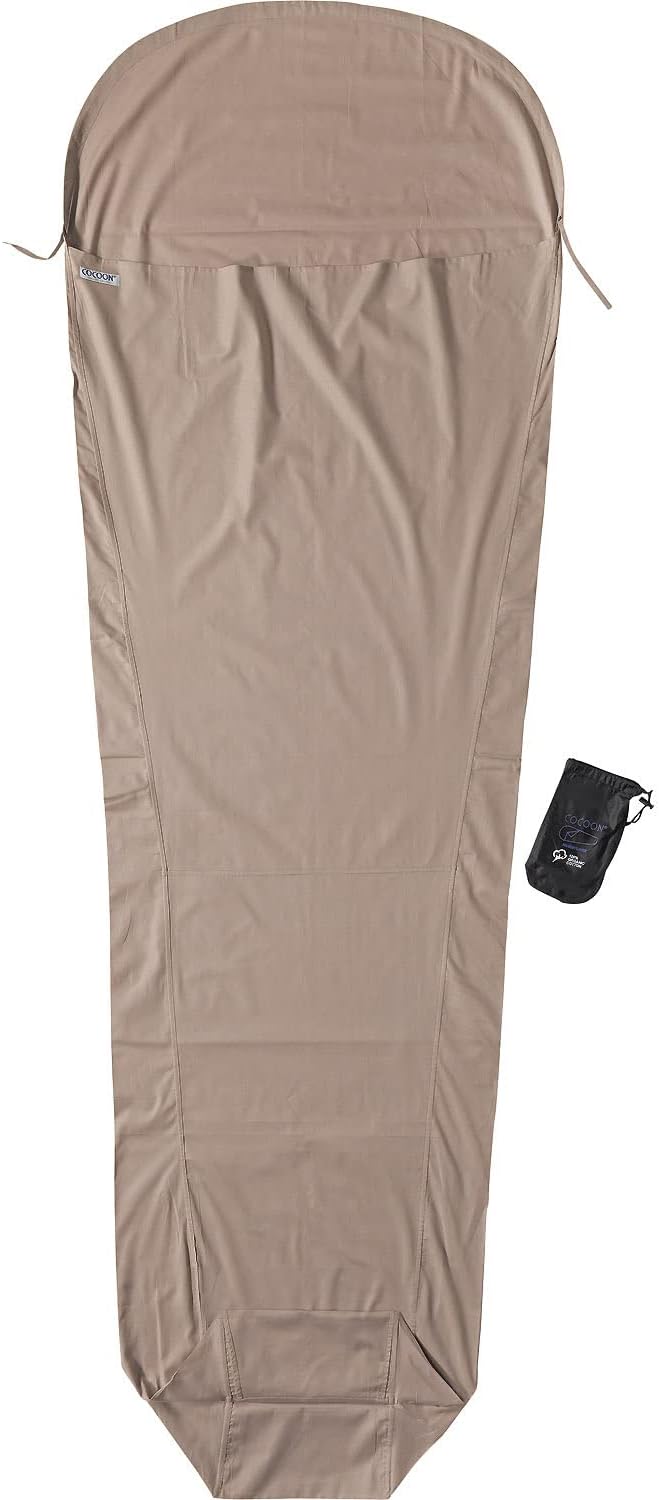 Cocoon Bio Baumwollschlafsack Mummy Liner - Organic Cotton earth brown Rechteck, earth brown Rechtec