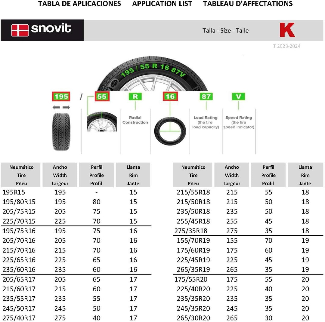 FIX & GO TEX fixgotex-k Schneekette Textil, Grösse K, Set von 2 Talla K, Talla K