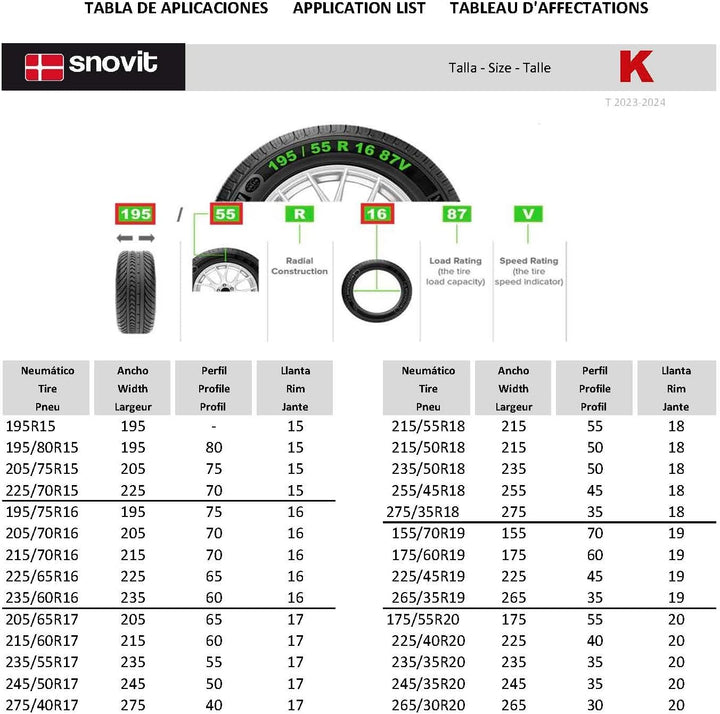 FIX & GO TEX fixgotex-k Schneekette Textil, Grösse K, Set von 2 Talla K, Talla K