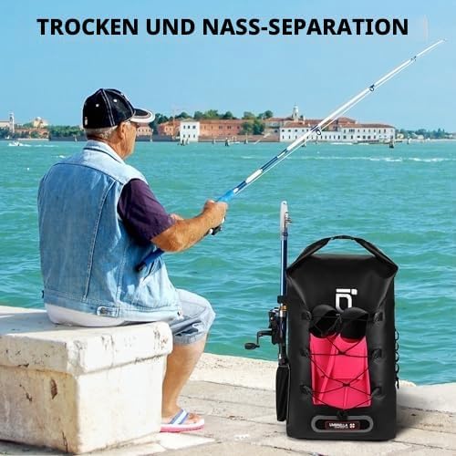 IDRYBAG Wasserdichter Rucksack für Damen und Herren, wasserdichte Taschen für Kajakfahren, Rucksack,