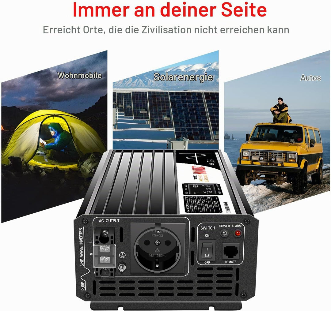 2000W reiner Sinus Wechselrichter LCD-Display DC 48V auf AC 230V 50HZ Solar Konverter für Zuhause Au