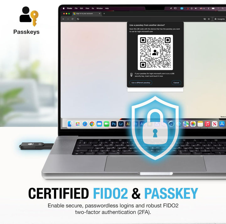 Thetis Pro-C FIDO2-Sicherheitsschlüssel-Passkey-Gerät mit USB C und NFC, TOTP/HOTP-Authentifizierung