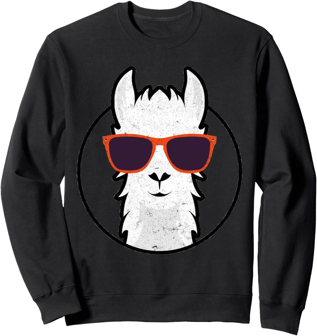 Coole Sonnenbrille mit Chill Llama Sweatshirt