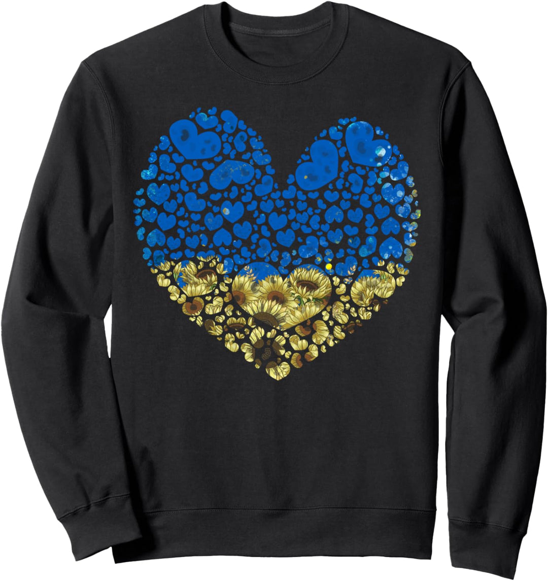 Ukraine Herzen Ukrainische Sonnenblume Blumen Ukrainische Flagge Sweatshirt