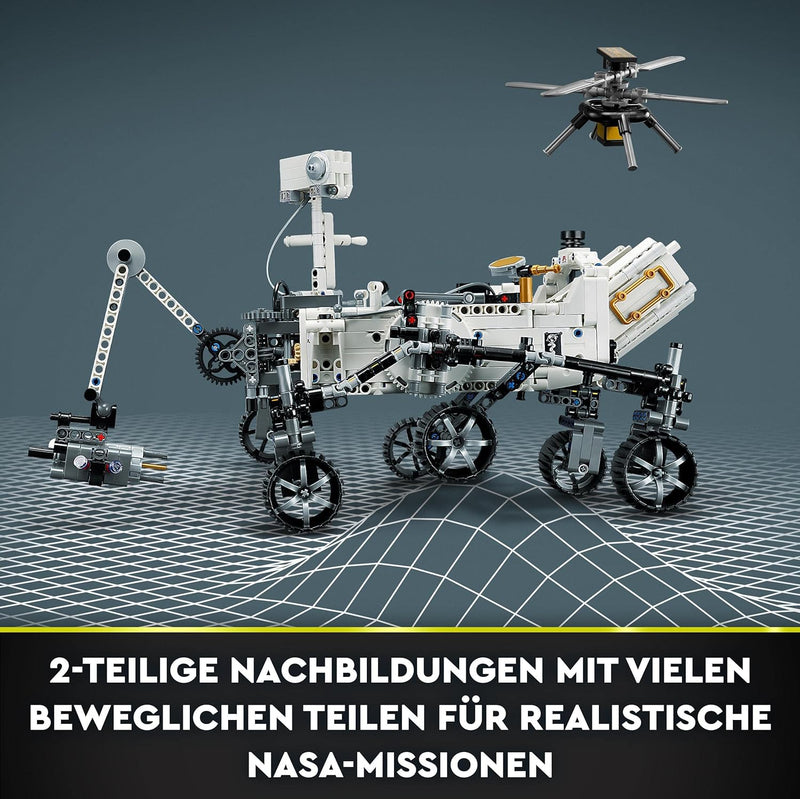 LEGO Technic NASA Mars-Rover Perserverance Weltraum Spielzeug Set mit AR-App & Icons Mini Pflanzen,