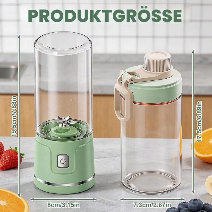 Fresh Juice Mixer Flasche, TGKYK 450ml Tragbarer Mixer Smoothie Maker mit Bürsten, 38 Klingen, USB-L