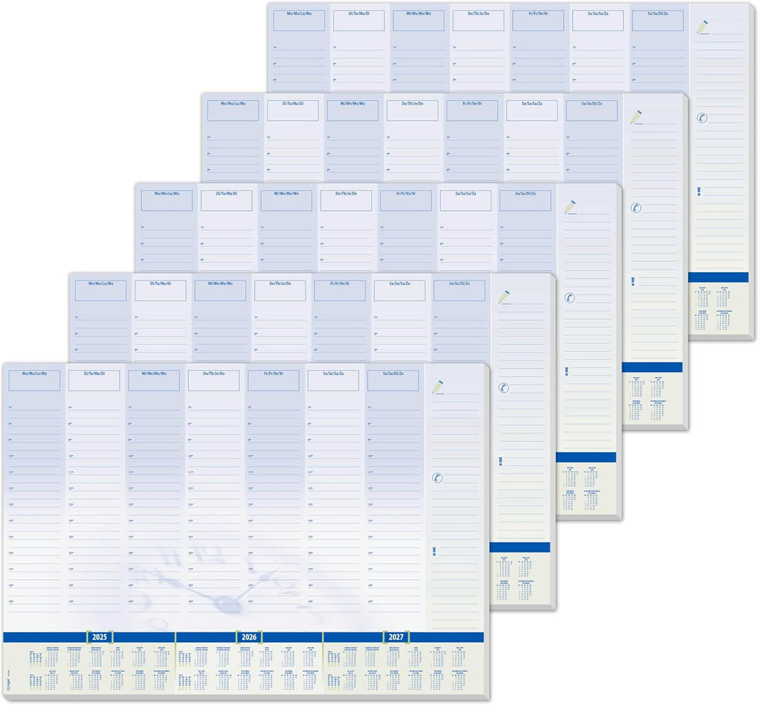 SIGEL HO350/5 Papier-Schreibtischunterlage, ca. DIN A2 - extra gross, mit 3-Jahres-Kalender, Tages-
