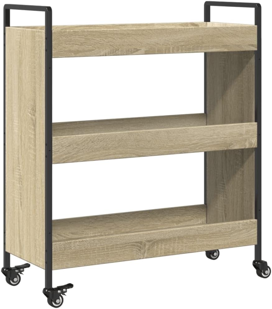 vidaXL Küchenwagen, Servierwagen mit viel Stauraum, Rollwagen Trolley für Küche Bar, Gemüsewagen Meh