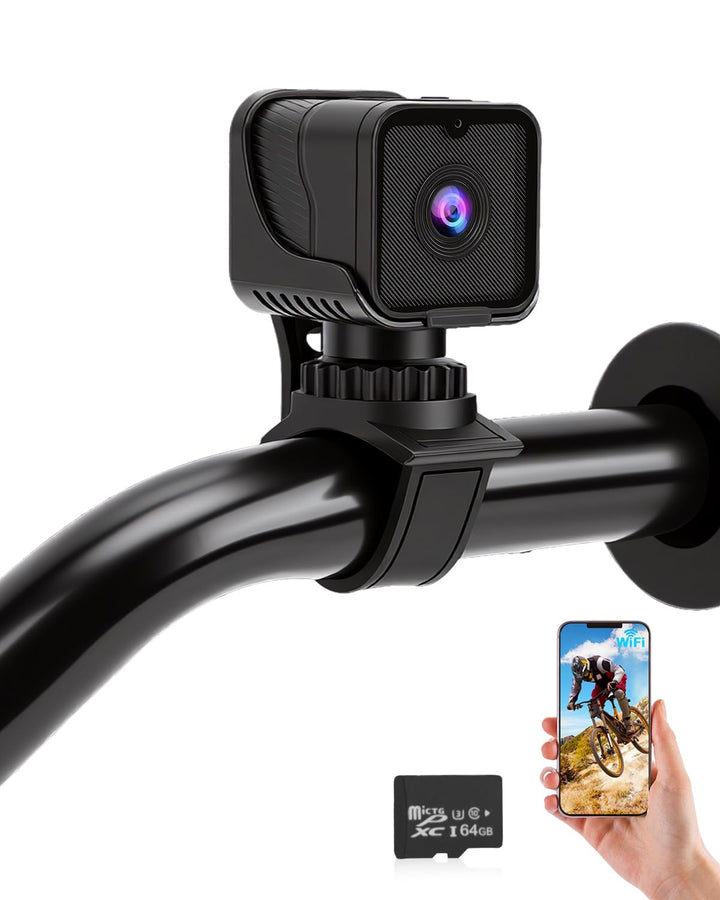 WLAN Action Kameras 120°Weitwinkel Sportkamera Mini Action Cam 1080P HD Dashcam Fahrrad für Helm und