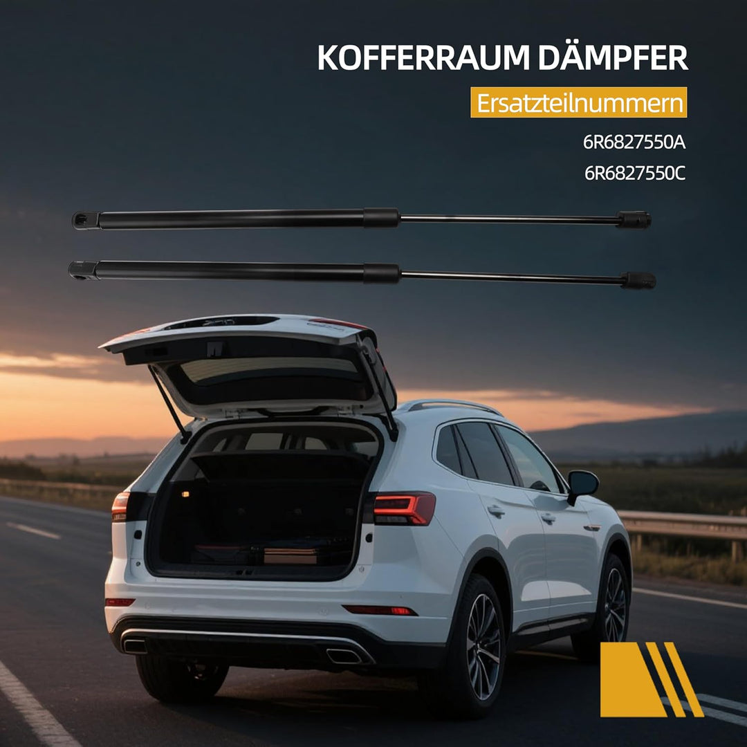 2 Stück Gasfeder Dämpfer Heckklappe Passend für VW Polo 6R 6C 1.2L Schrägheck 2011-2014, für Polo 6R
