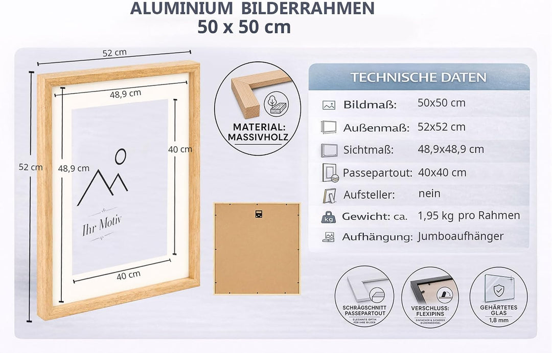 IDEAL TREND 3D Objektrahmen Holz Bilderrahmen Wanddeko Collage Poster Shirt Trikot Rahmen HR: Farbe: