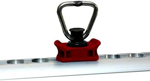 kuriershop 10 x Endbeschlag für Airlineschienen, Halterung rot, LC 500 daN - Kunststoffgehäuse, Fitt