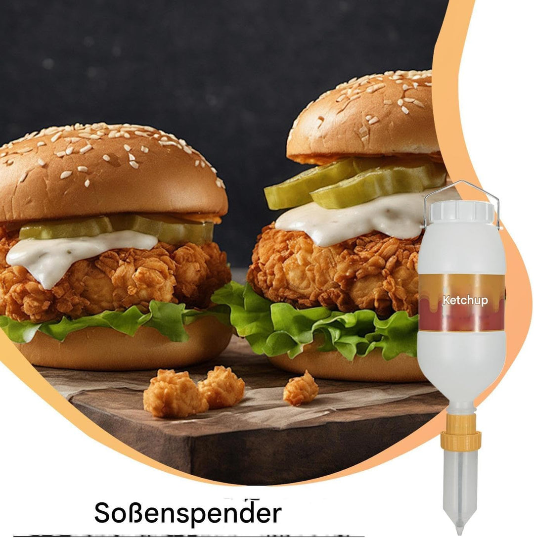 Spenderflaschen Für Saucen | Drückflasche Für Saucen - 2,5 Liter Aufhängbarer Behälter Für Ketchup M