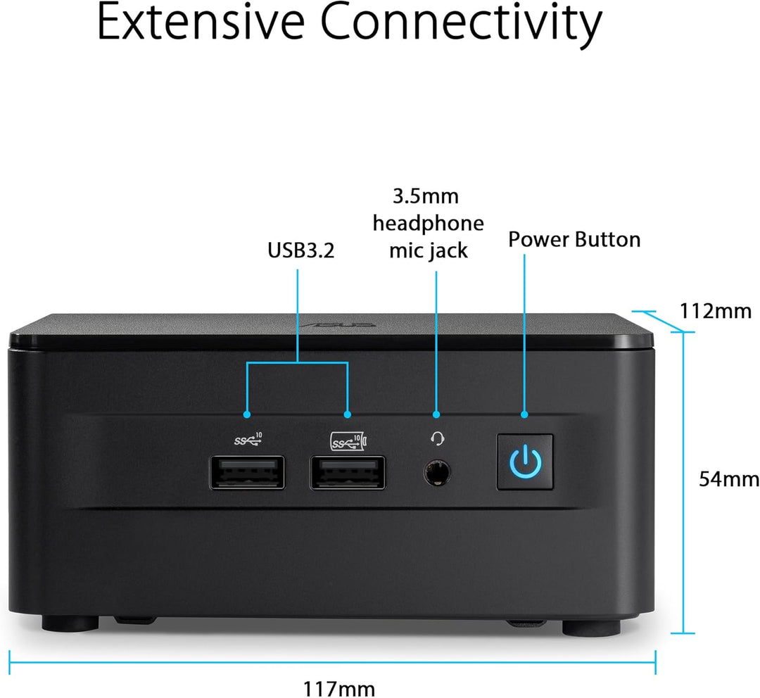 ASUS NUC 13 Pro Tall Kit RNUC13ANHI500002I (Intel Core i5 1340P Prozessor, Intel Iris Xe Grafik, Int