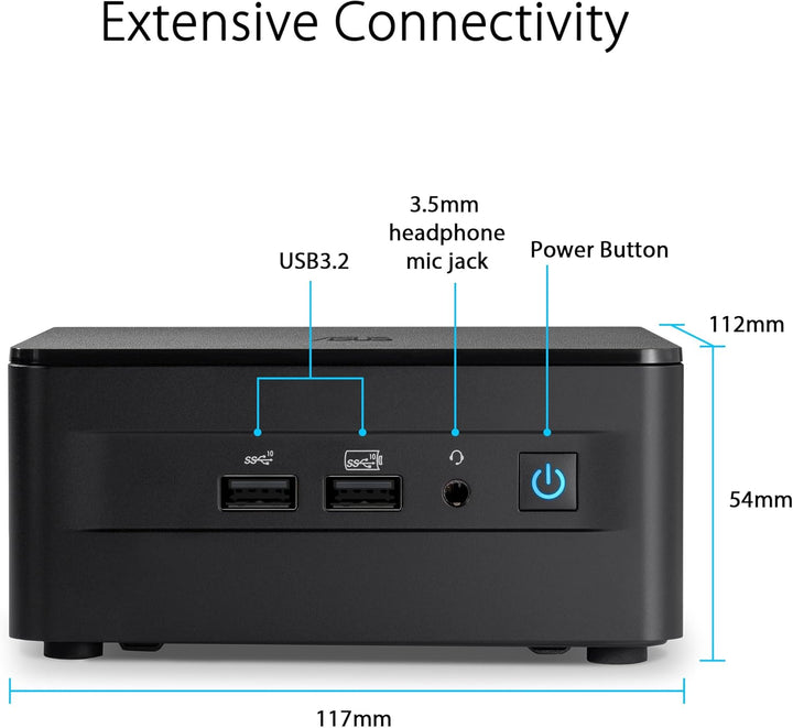 ASUS NUC 13 Pro Tall Kit RNUC13ANHI500002I (Intel Core i5 1340P Prozessor, Intel Iris Xe Grafik, Int