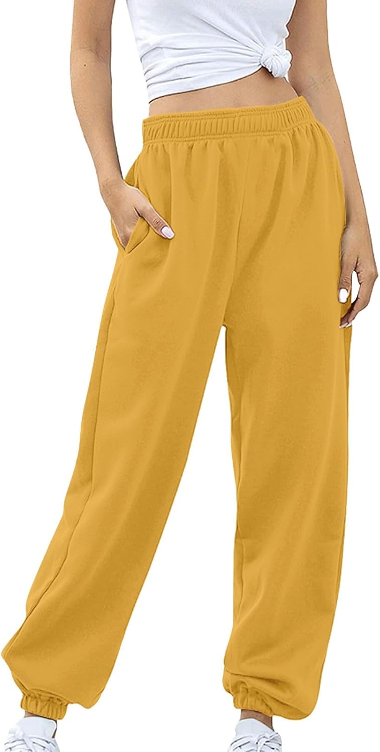 Damen-Jogginghose ohne Kordelzug, hohe Taille, Yogahose mit Taschen, ausgefallene Kleidung für Teena