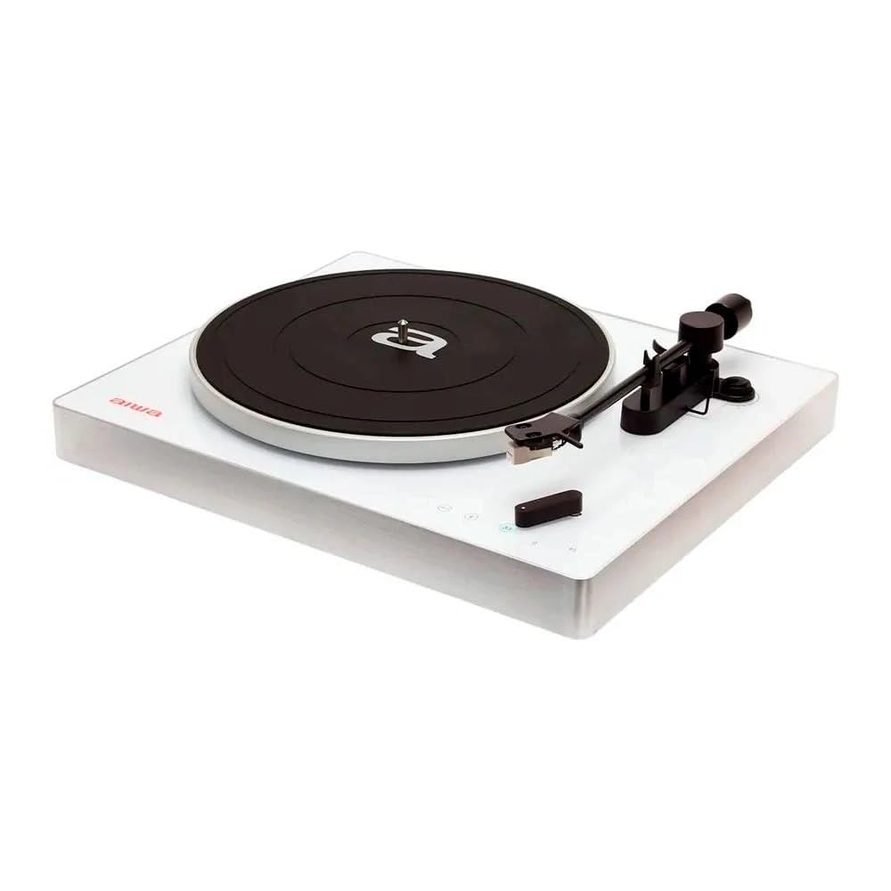 Aiwa APX-680BT: Bluetooth Plattenspieler, 2 Geschwindigkeiten 33/45 U/min, magnetische Aluminiumkaps