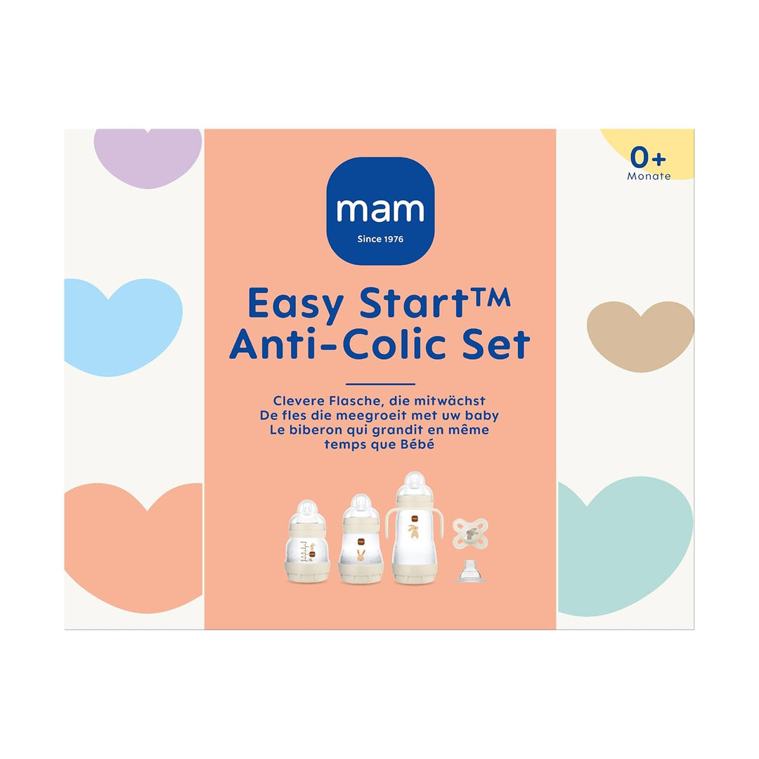 MAM Easy Start Anti-Colic Set | 0+ Mon | Babyflaschen-Set | 94% Akzeptanz & 96% Hebammen-Empfehlung